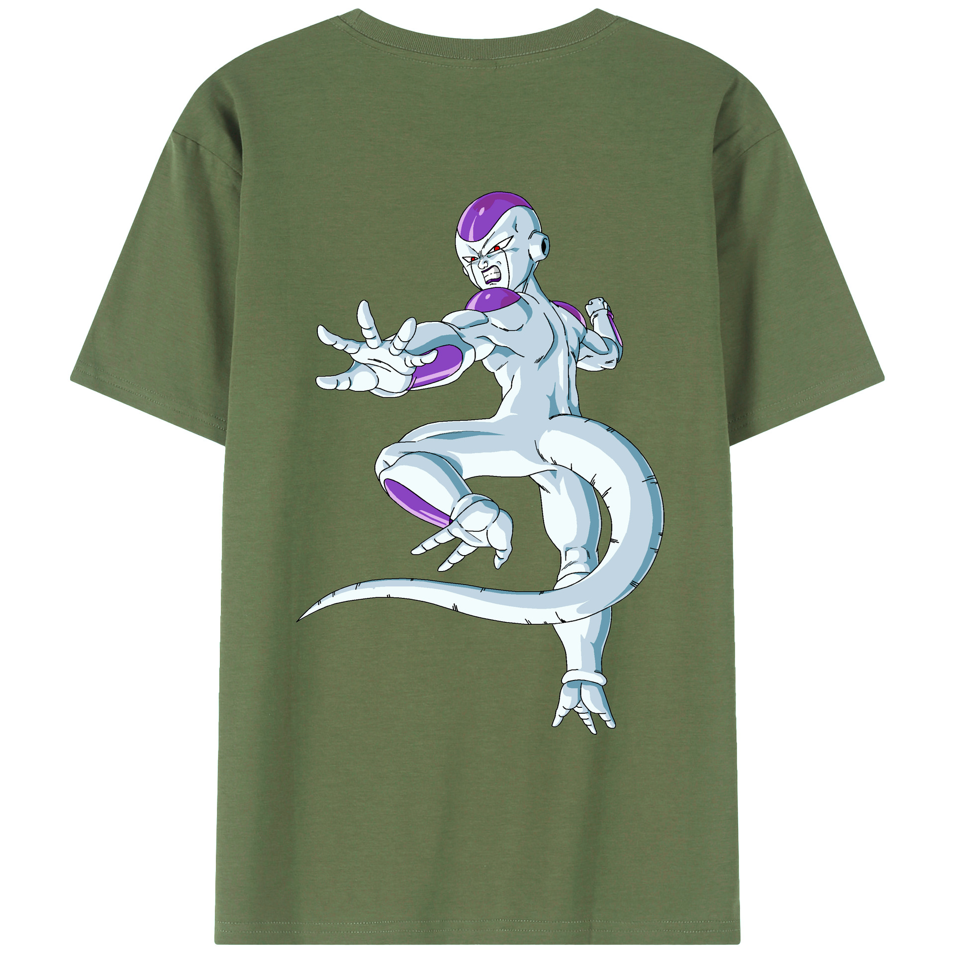 （画像用） ドラゴンボール フリーザ DRAGON BALL Frieza 綿100％ メンズ半袖Tシャツ（バックプリント） 通気性